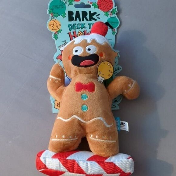 BARK Gingershred Man plush dog toy For all sizes  NWT  BENEFITS SENIOR RESCUE - Picture 1 of 3